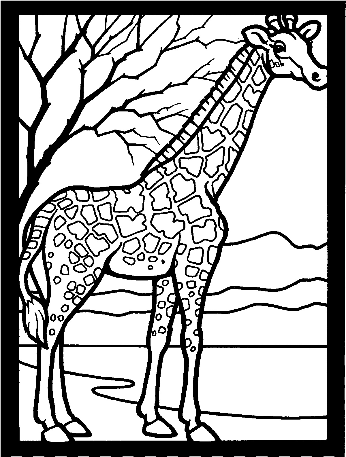 100+ Giraffe Coloring Pages 23