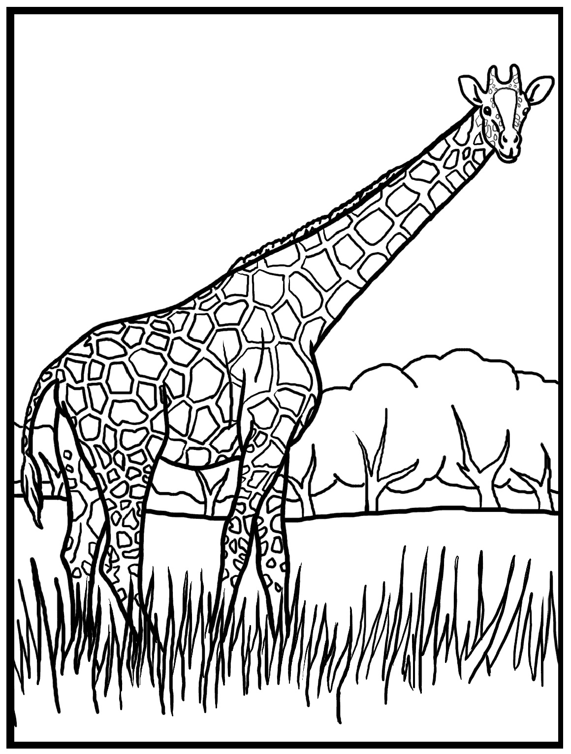 100+ Giraffe Coloring Pages 24