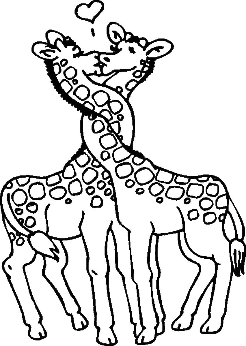 100+ Giraffe Coloring Pages 32