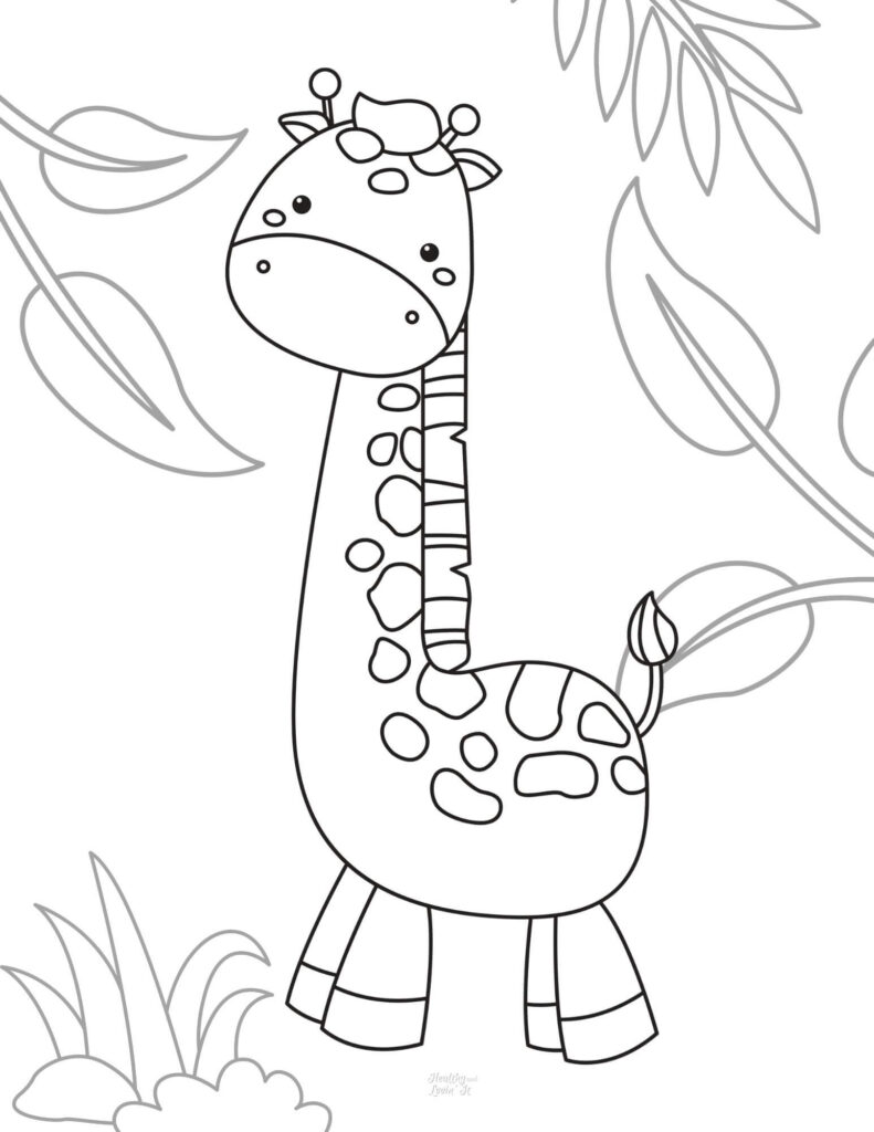 100+ Giraffe Coloring Pages 37