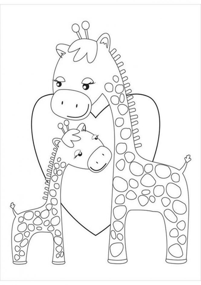 100+ Giraffe Coloring Pages 52