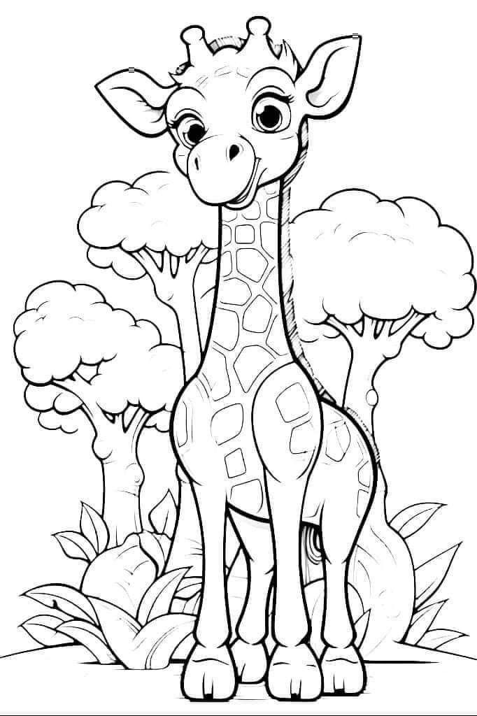 100+ Giraffe Coloring Pages 66