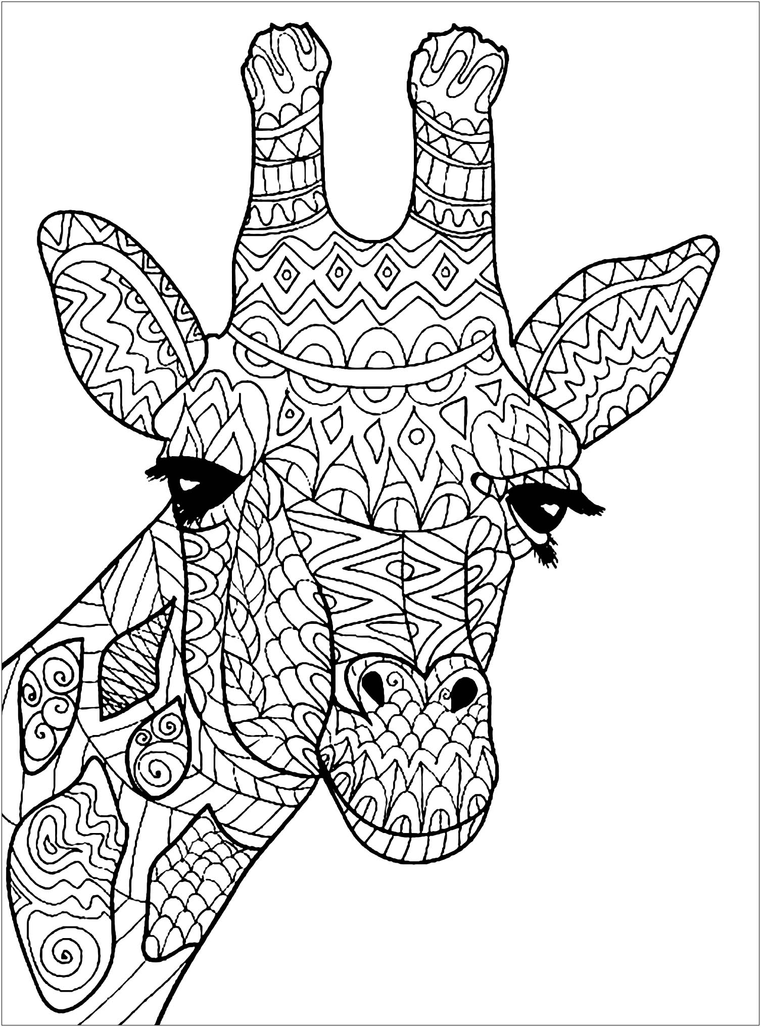 100+ Giraffe Coloring Pages 76