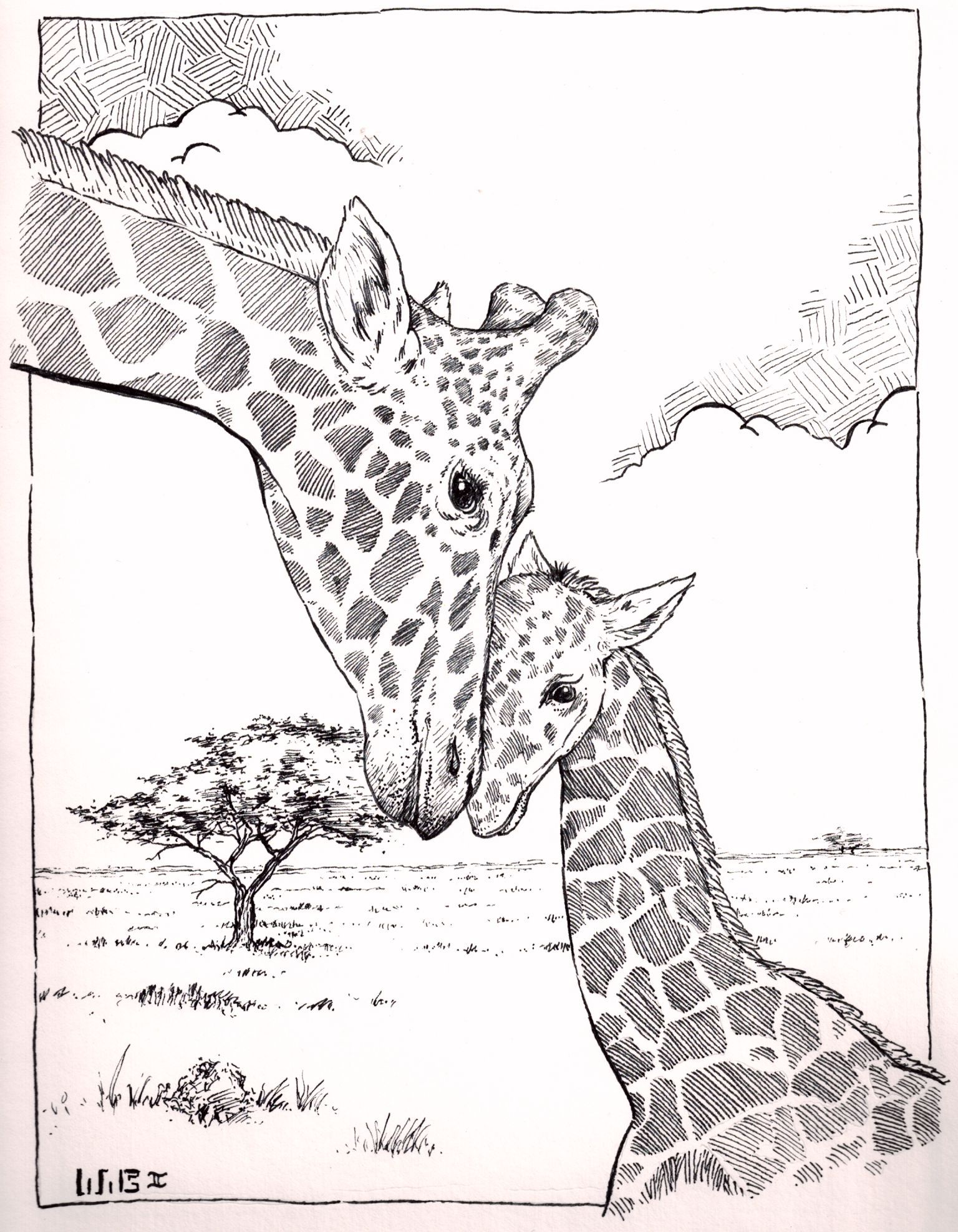 100+ Giraffe Coloring Pages 88