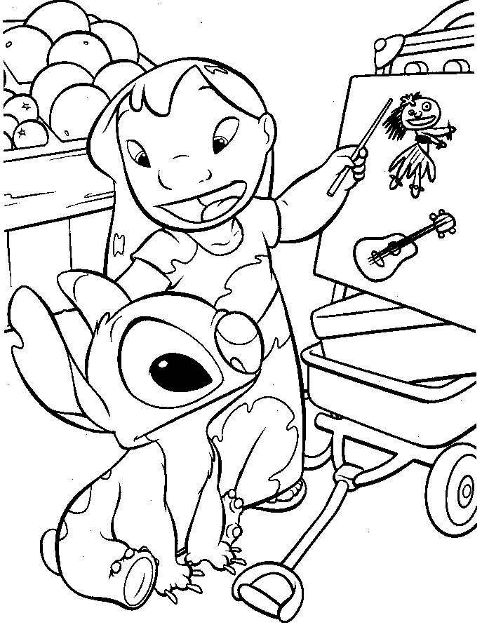 100+ Stitch Coloring Pages 56