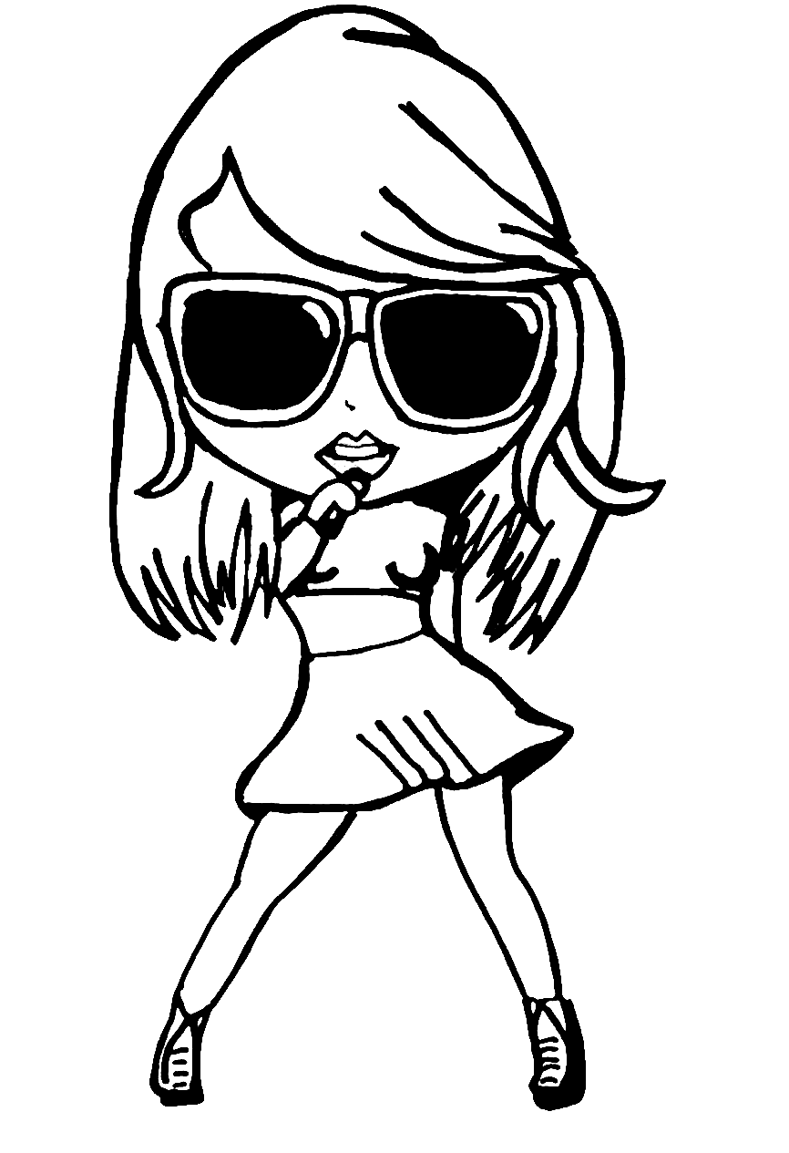 110+ Taylor Swift Coloring Pages: Pop Star Fun for Fans 13