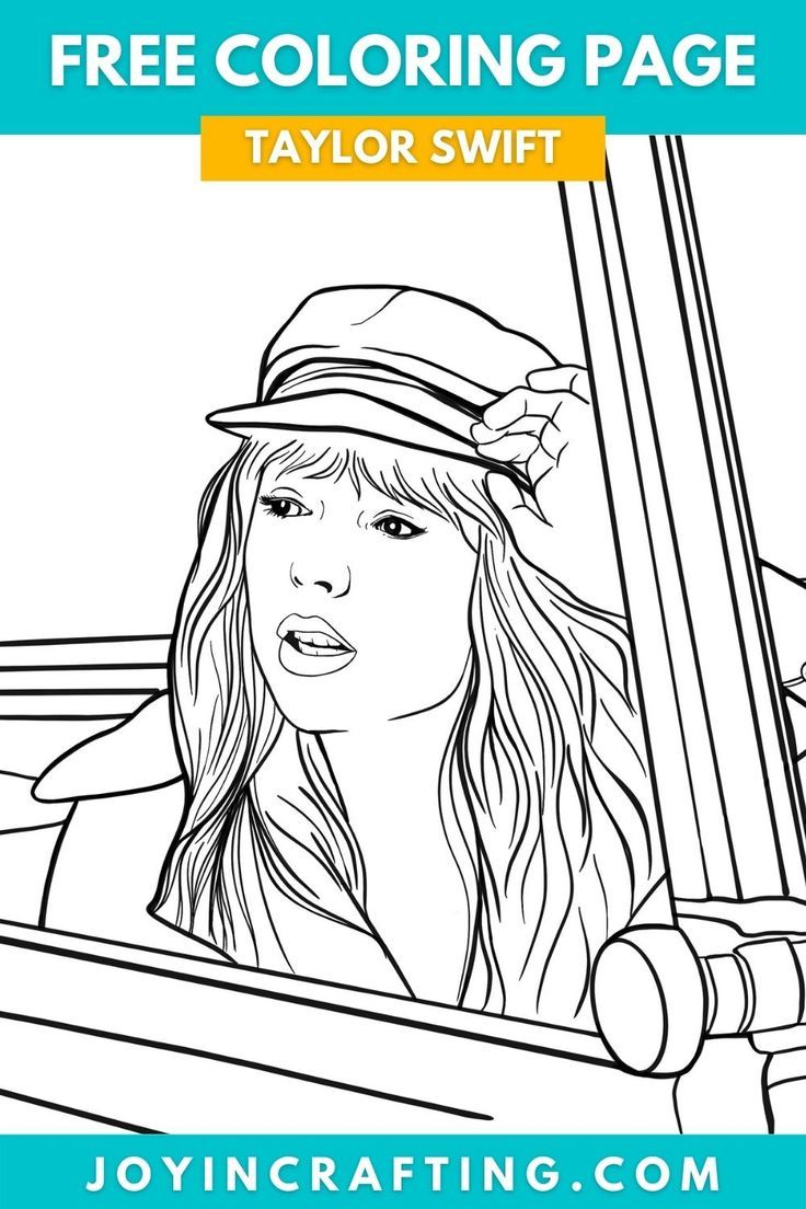 110+ Taylor Swift Coloring Pages: Pop Star Fun for Fans 22