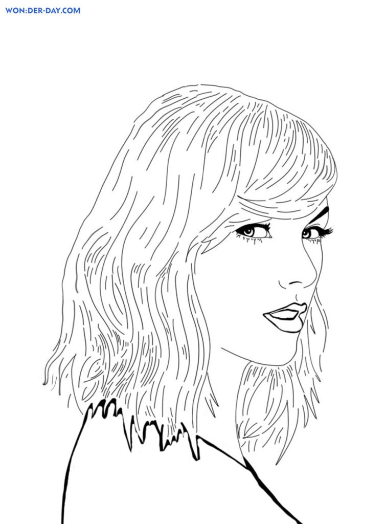 110+ Taylor Swift Coloring Pages: Pop Star Fun for Fans 29