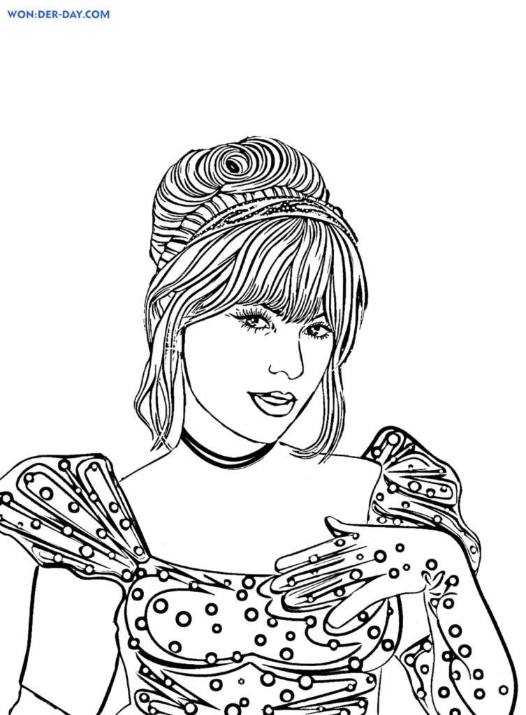 110+ Taylor Swift Coloring Pages: Pop Star Fun for Fans 30