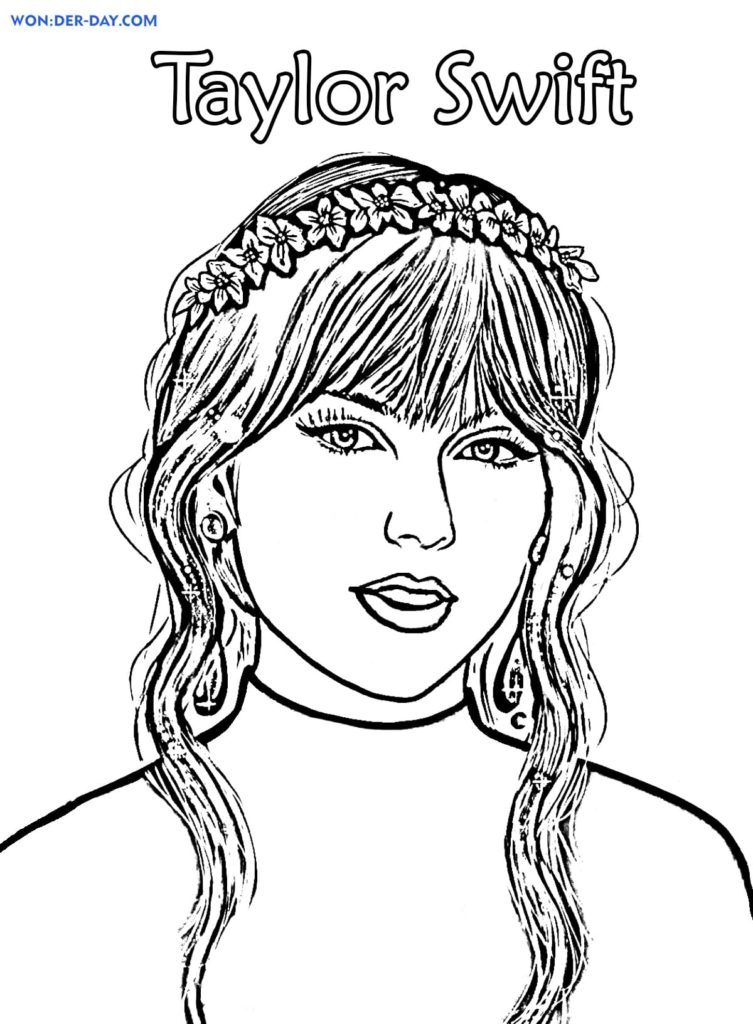 110+ Taylor Swift Coloring Pages: Pop Star Fun for Fans 31