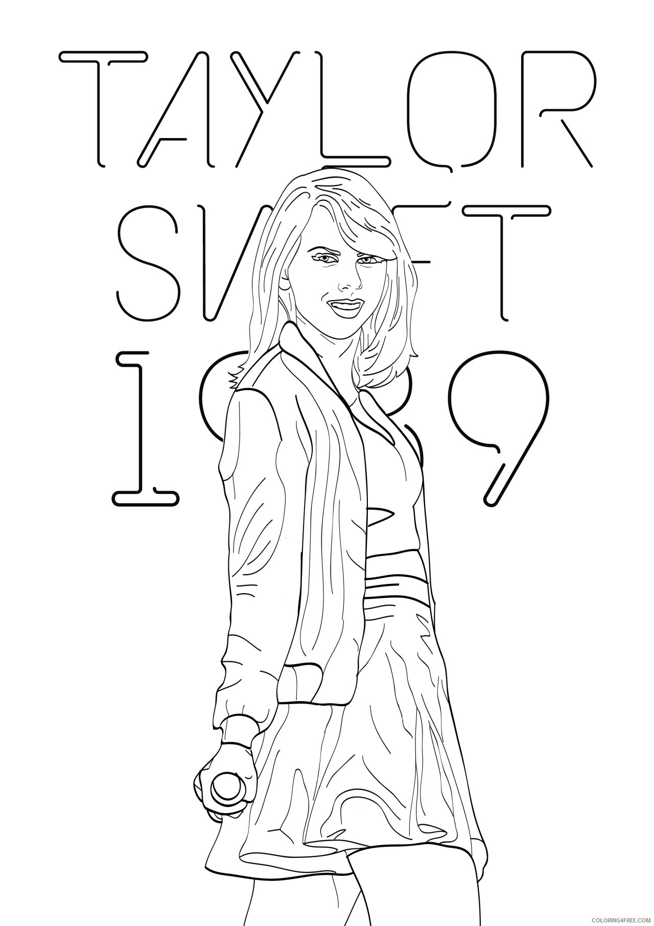 110+ Taylor Swift Coloring Pages: Pop Star Fun for Fans 4