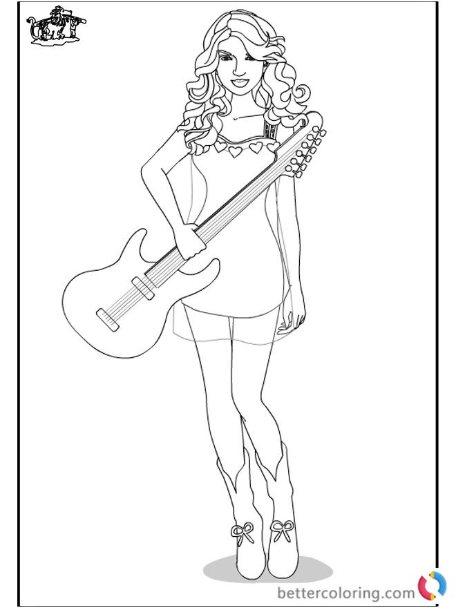 110+ Taylor Swift Coloring Pages: Pop Star Fun for Fans 44