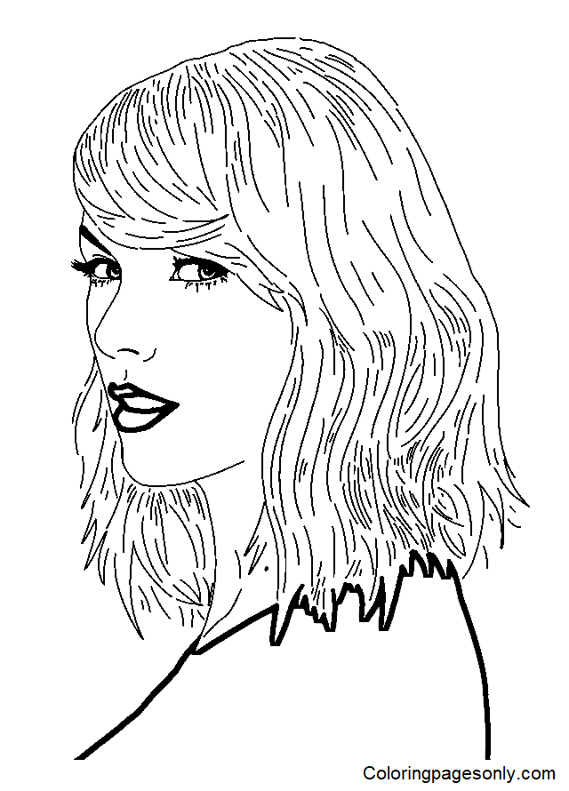 110+ Taylor Swift Coloring Pages: Pop Star Fun for Fans 45