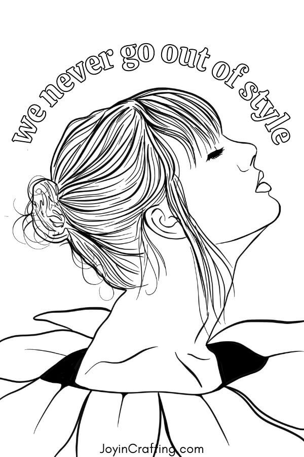 110+ Taylor Swift Coloring Pages: Pop Star Fun for Fans 46