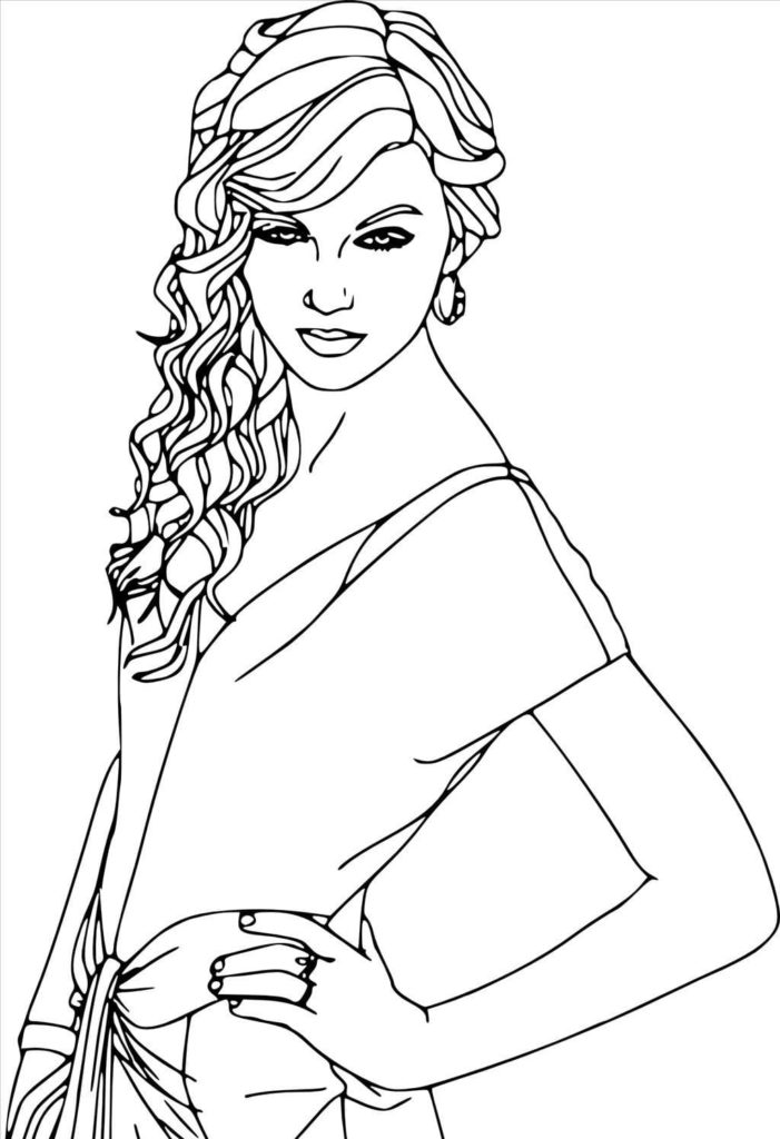 110+ Taylor Swift Coloring Pages: Pop Star Fun for Fans 83