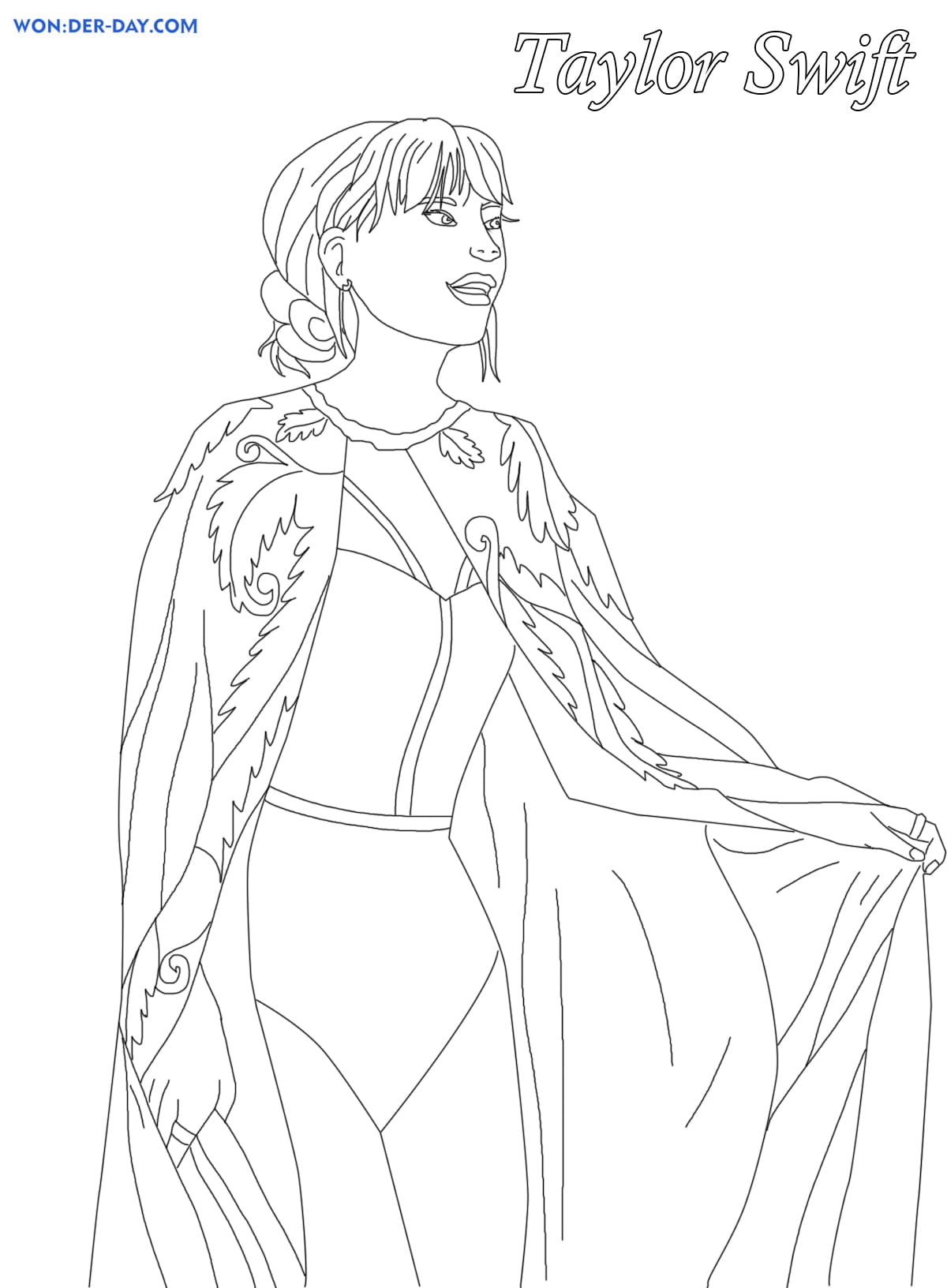 110+ Taylor Swift Coloring Pages: Pop Star Fun for Fans 9