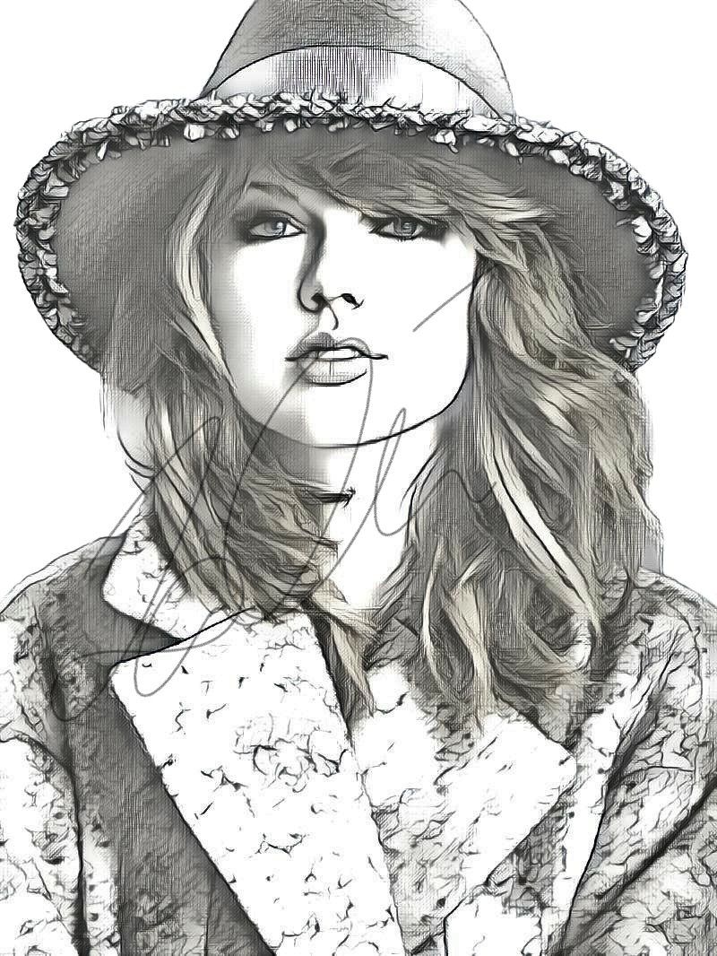 110+ Taylor Swift Coloring Pages: Pop Star Fun for Fans 90