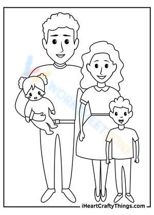 130+ Family Coloring Pages: Celebrate Togetherness 127