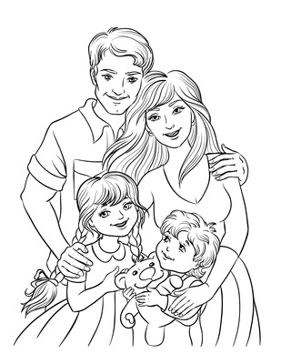 130+ Family Coloring Pages: Celebrate Togetherness 128