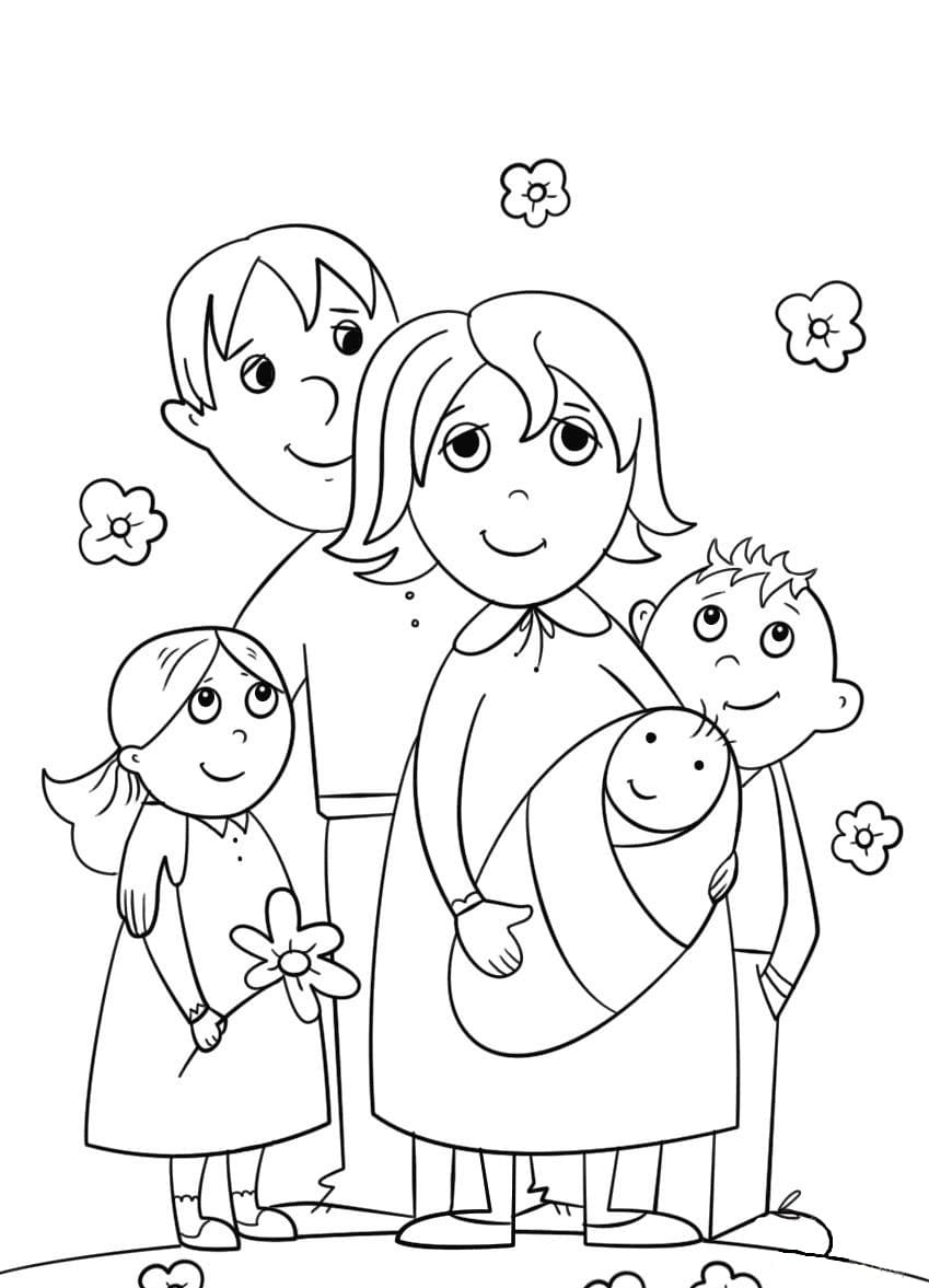 130+ Family Coloring Pages: Celebrate Togetherness 38