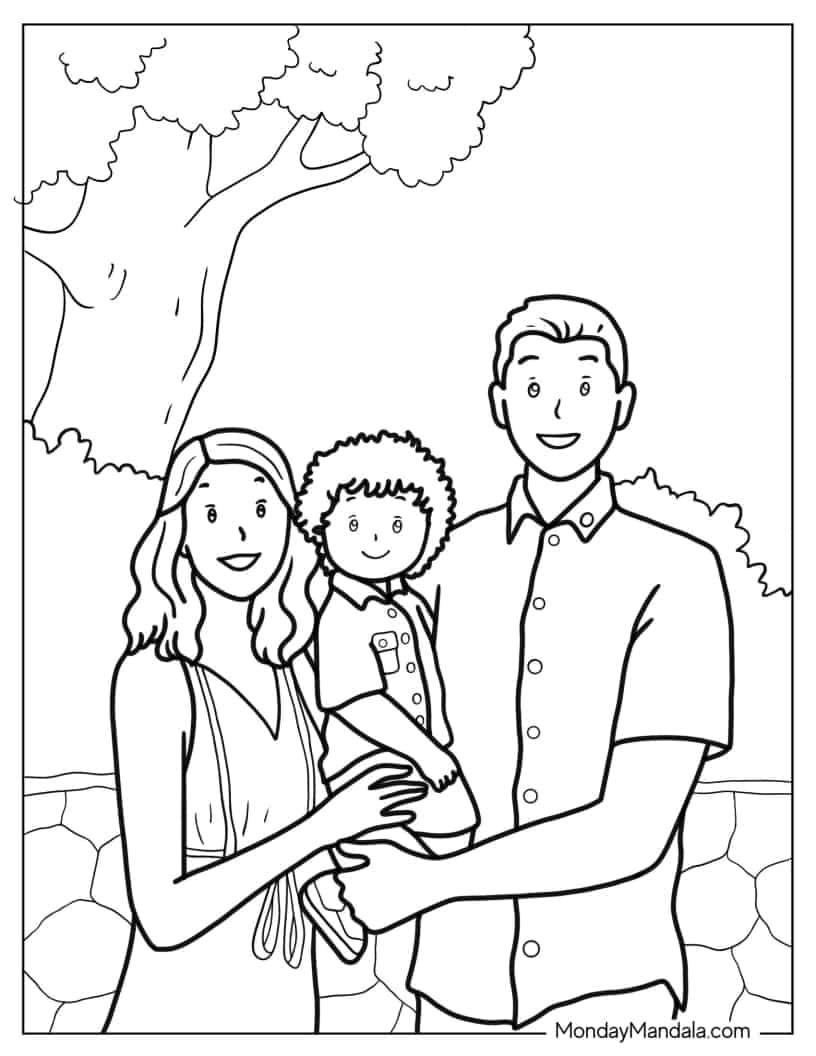 130+ Family Coloring Pages: Celebrate Togetherness 39