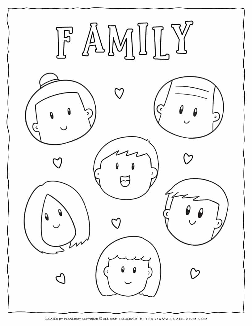 130+ Family Coloring Pages: Celebrate Togetherness 40