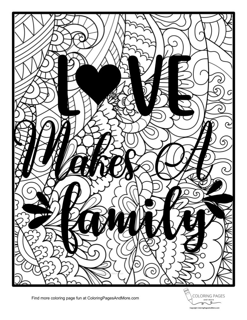 130+ Family Coloring Pages: Celebrate Togetherness 41