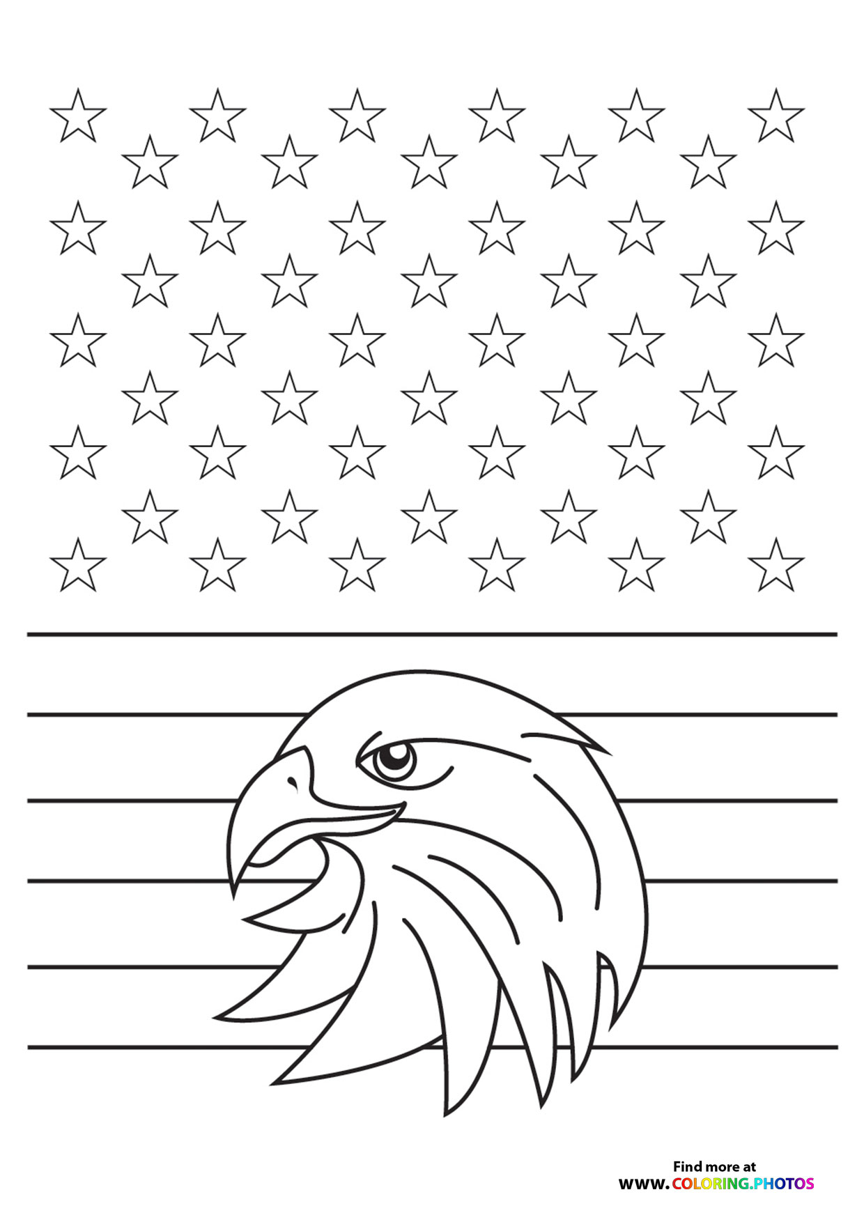 160 American Flag Coloring Pages: Stars, Stripes, and Colors 14