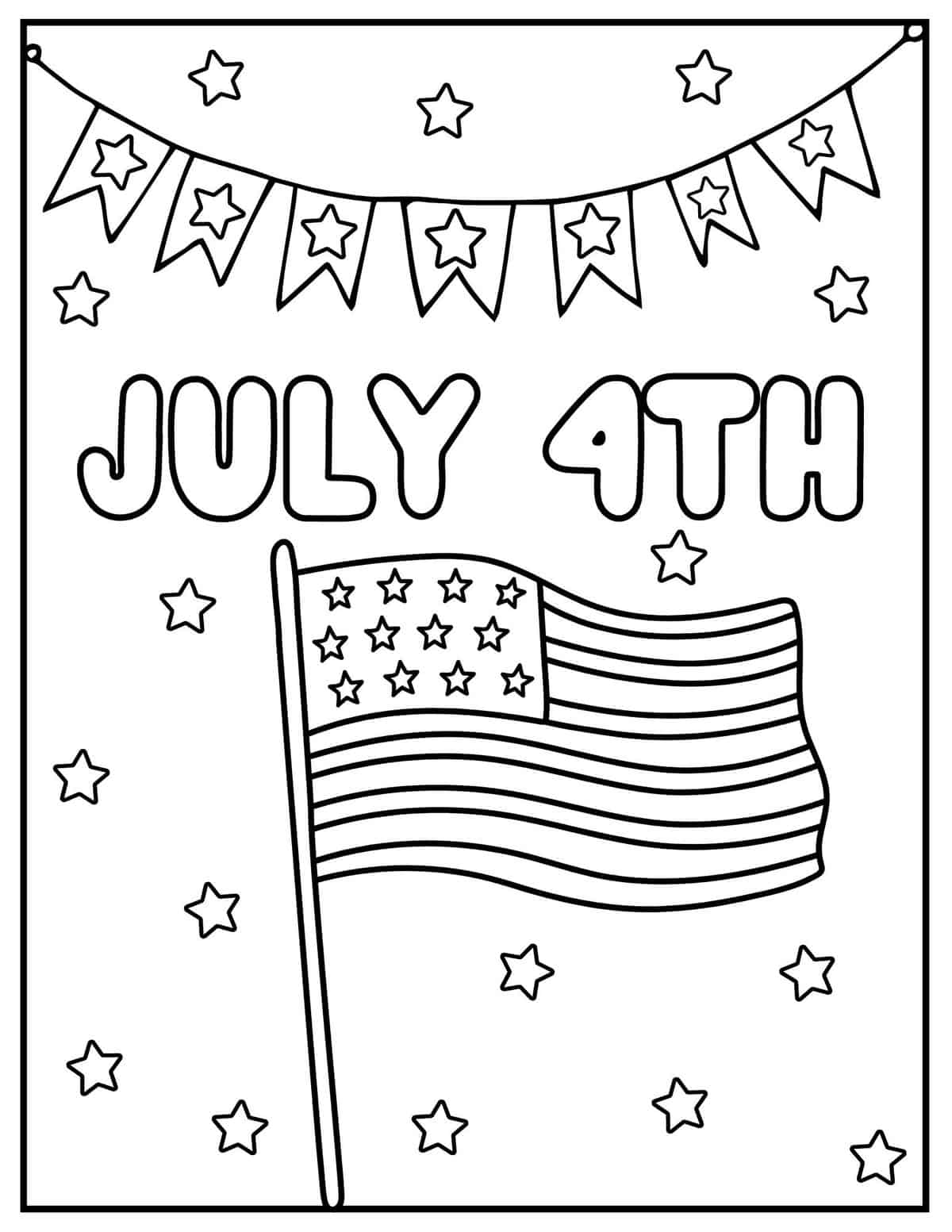 160 American Flag Coloring Pages: Stars, Stripes, and Colors 22