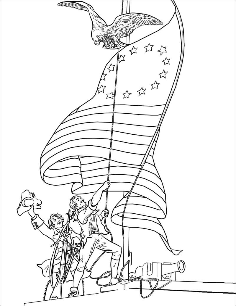 160 American Flag Coloring Pages: Stars, Stripes, and Colors 33