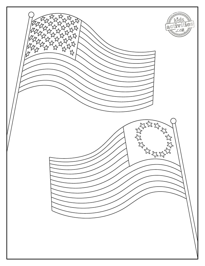 160 American Flag Coloring Pages: Stars, Stripes, and Colors 53