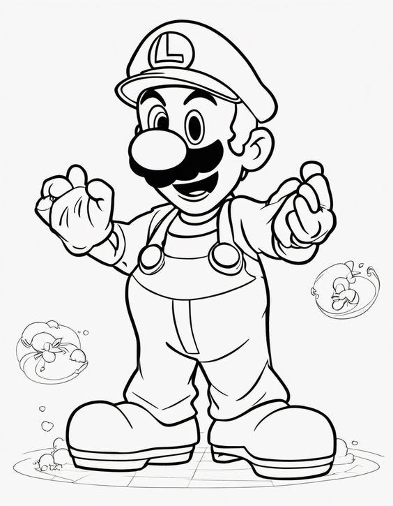 180+ Luigi Coloring Pages: Green-Hatted Adventures Await 126