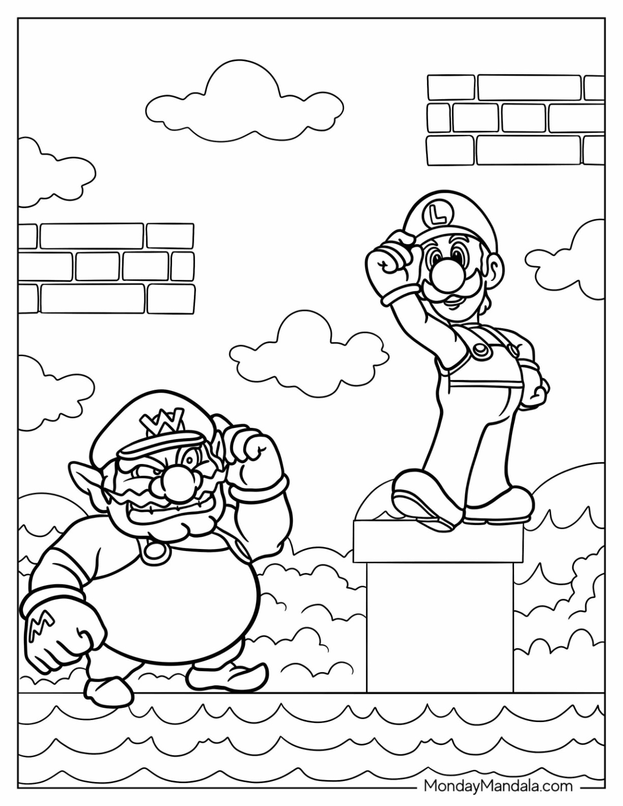 180+ Luigi Coloring Pages: Green-Hatted Adventures Await 14