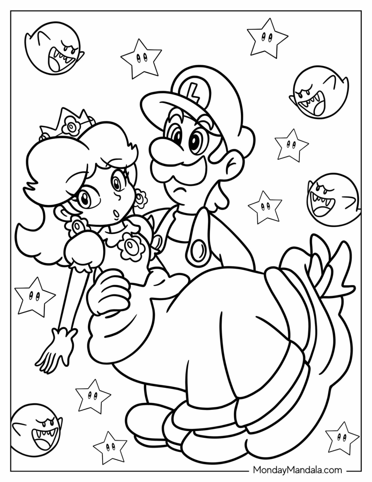 180+ Luigi Coloring Pages: Green-Hatted Adventures Await 15