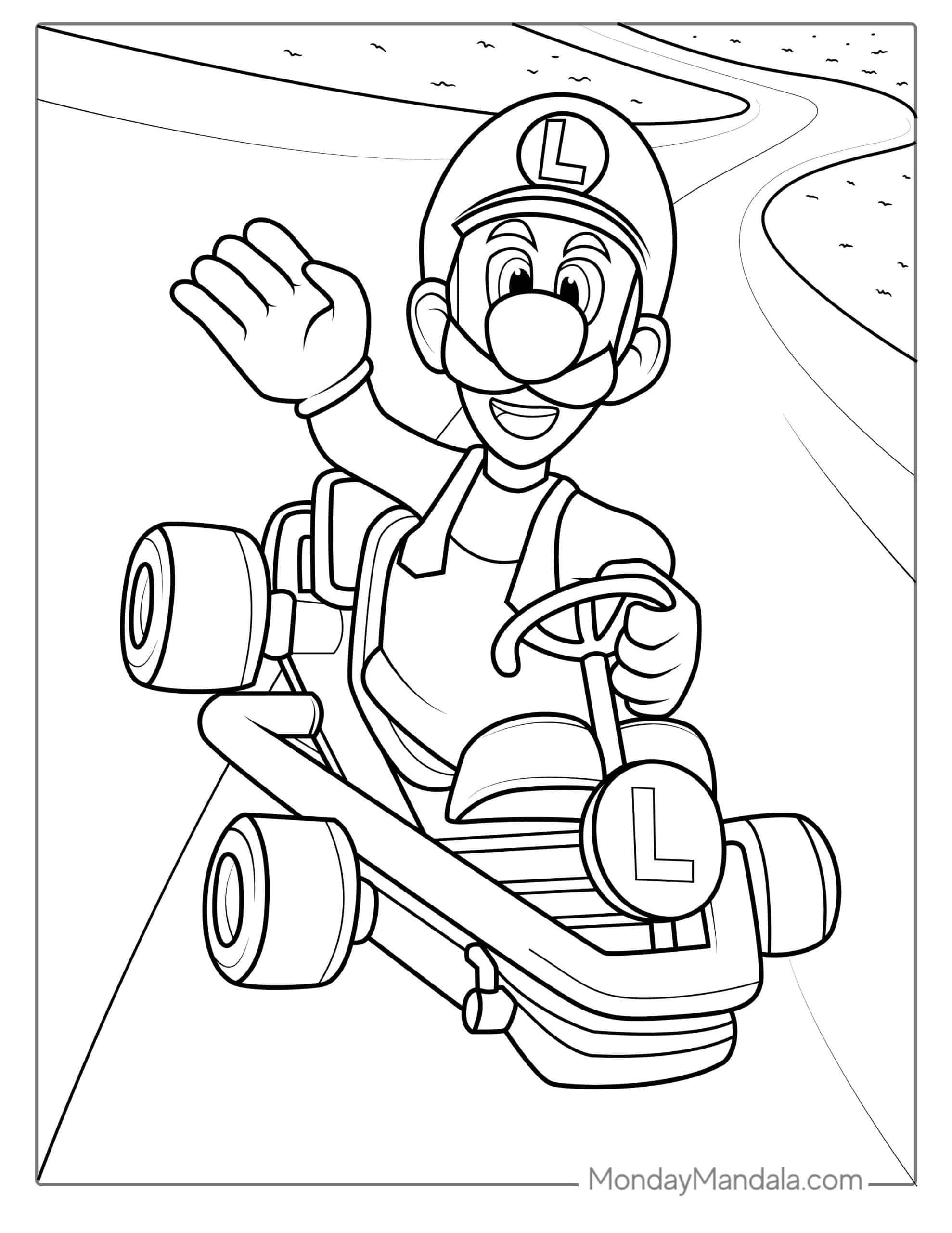 180+ Luigi Coloring Pages: Green-Hatted Adventures Await 2