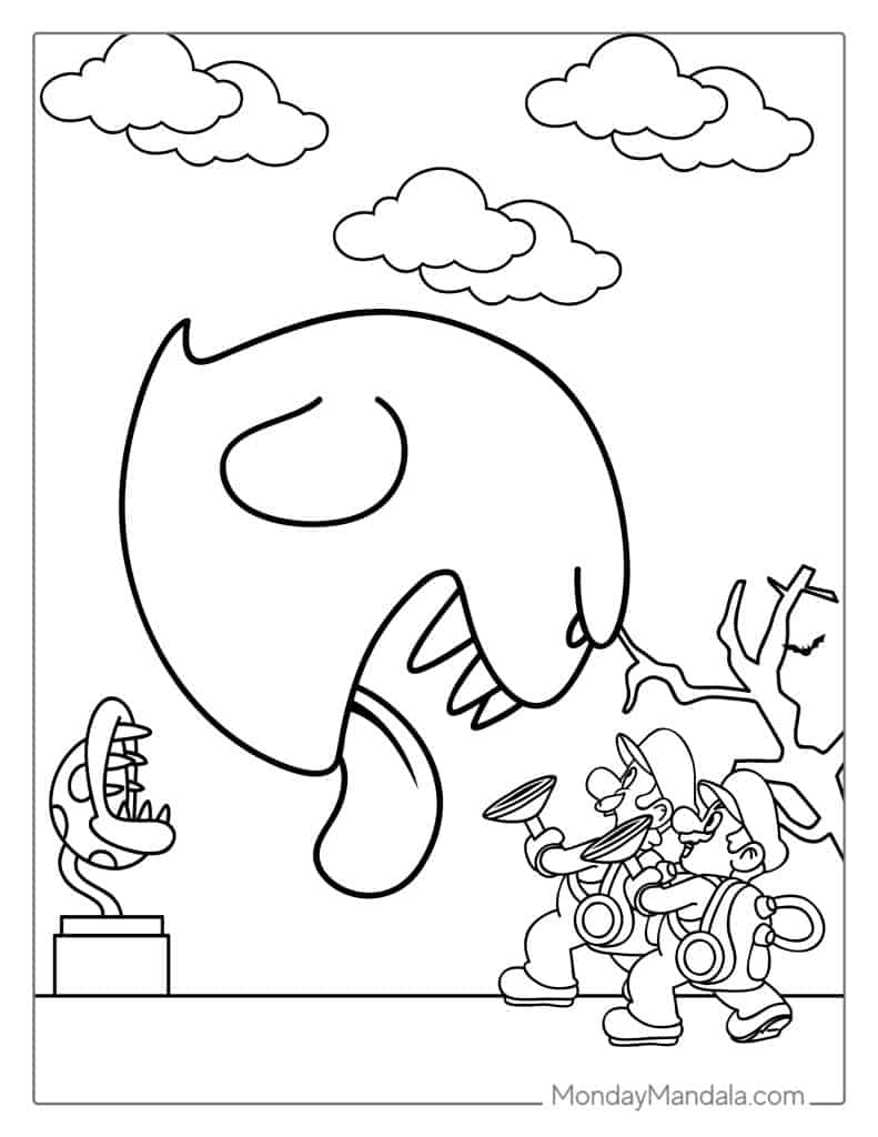 180+ Luigi Coloring Pages: Green-Hatted Adventures Await 60