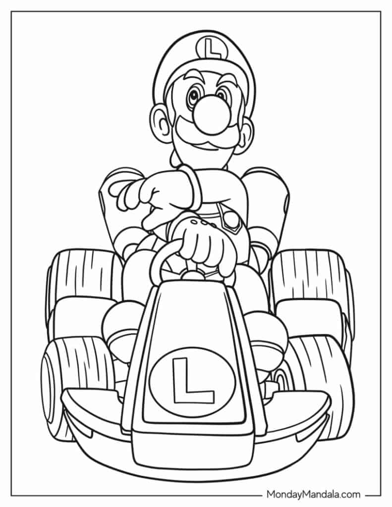 180+ Luigi Coloring Pages: Green-Hatted Adventures Await 64