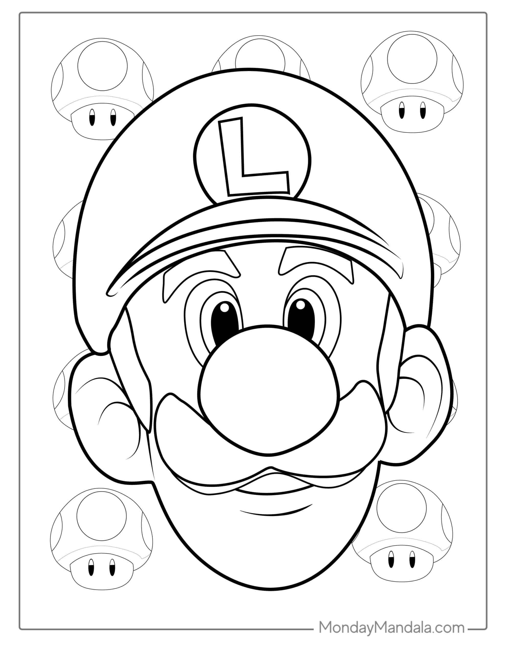 180+ Luigi Coloring Pages: Green-Hatted Adventures Await 82