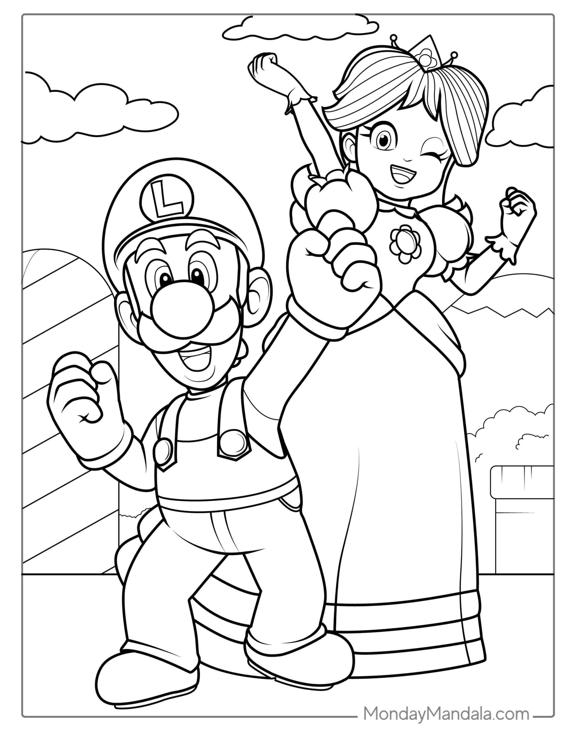 180+ Luigi Coloring Pages: Green-Hatted Adventures Await 84