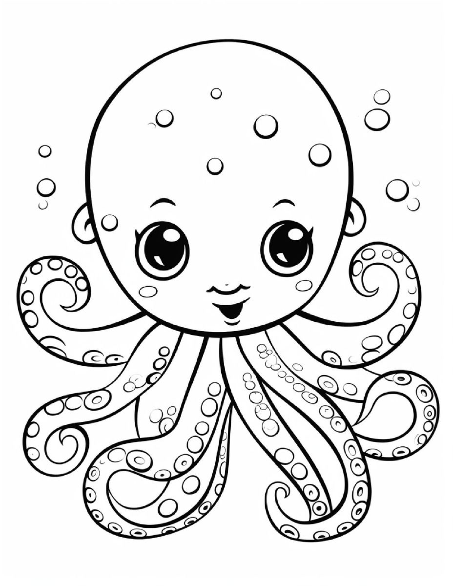 199+ Octopus Coloring Pages FREE Printable 108