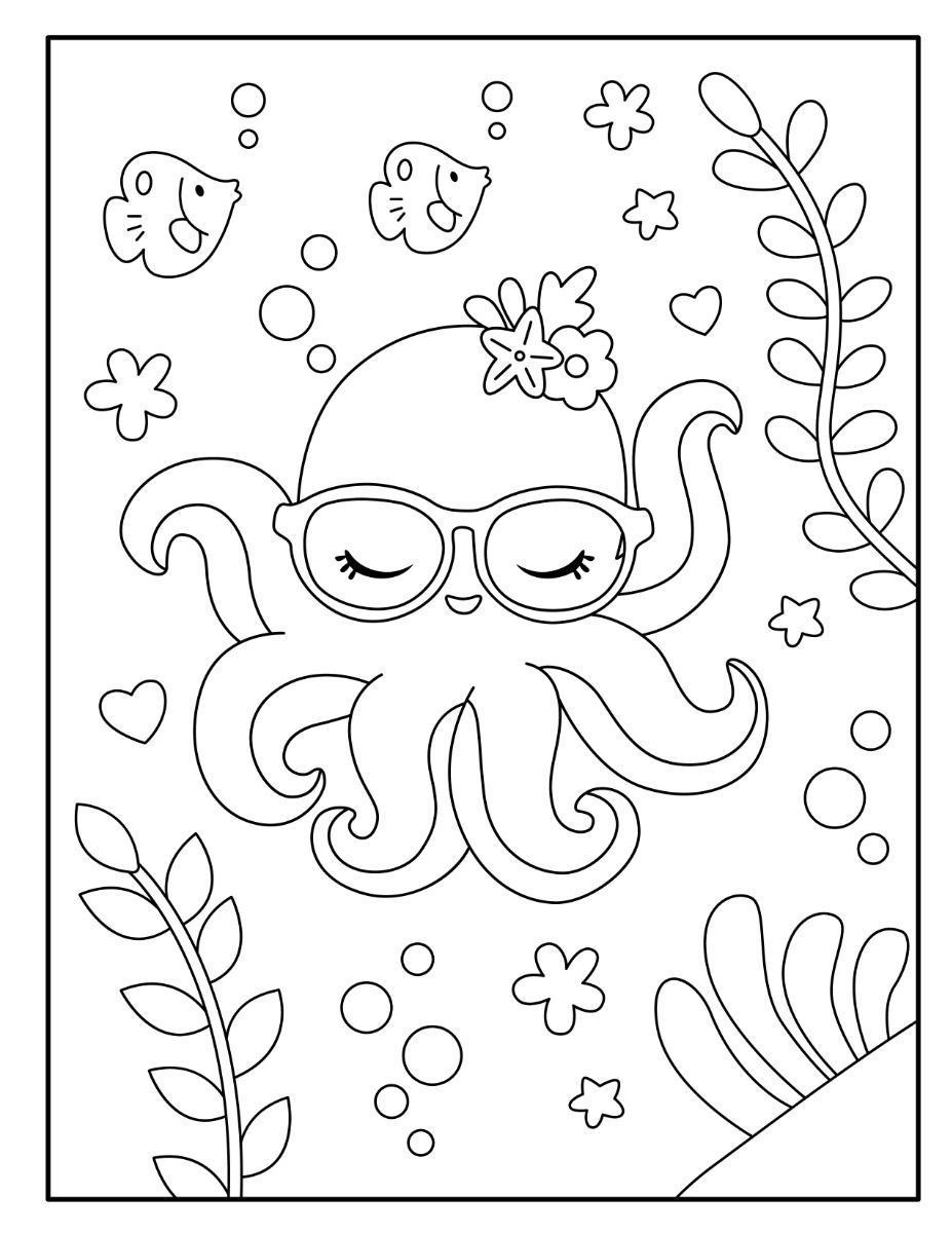 199+ Octopus Coloring Pages FREE Printable 109