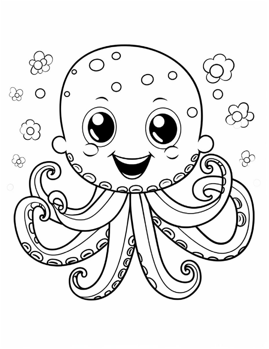 199+ Octopus Coloring Pages FREE Printable 112