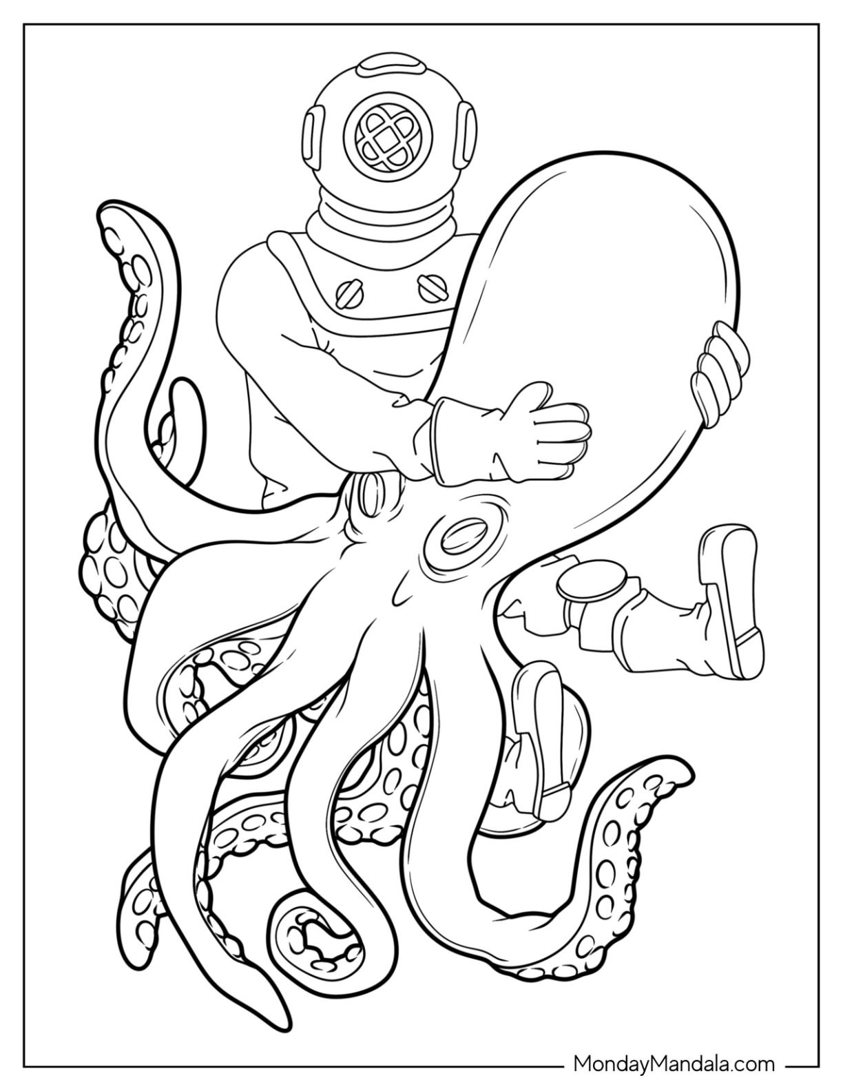 199+ Octopus Coloring Pages FREE Printable 115