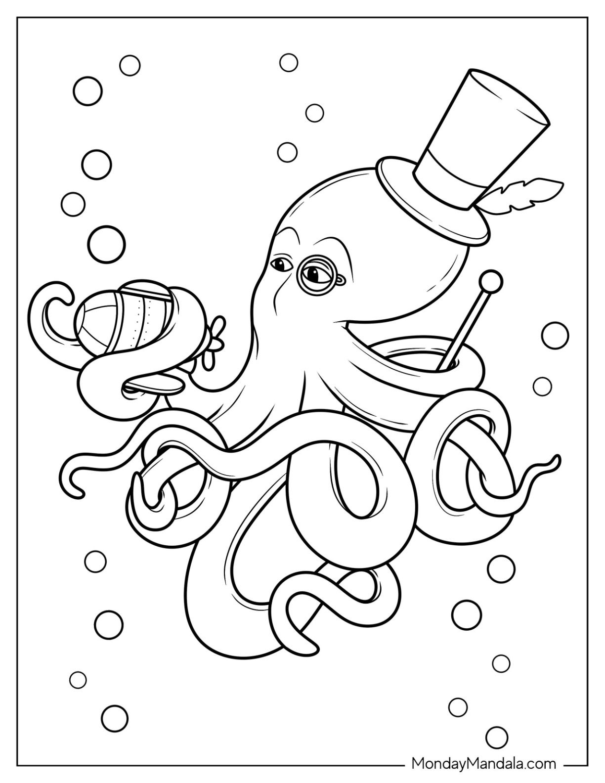 199+ Octopus Coloring Pages FREE Printable 117