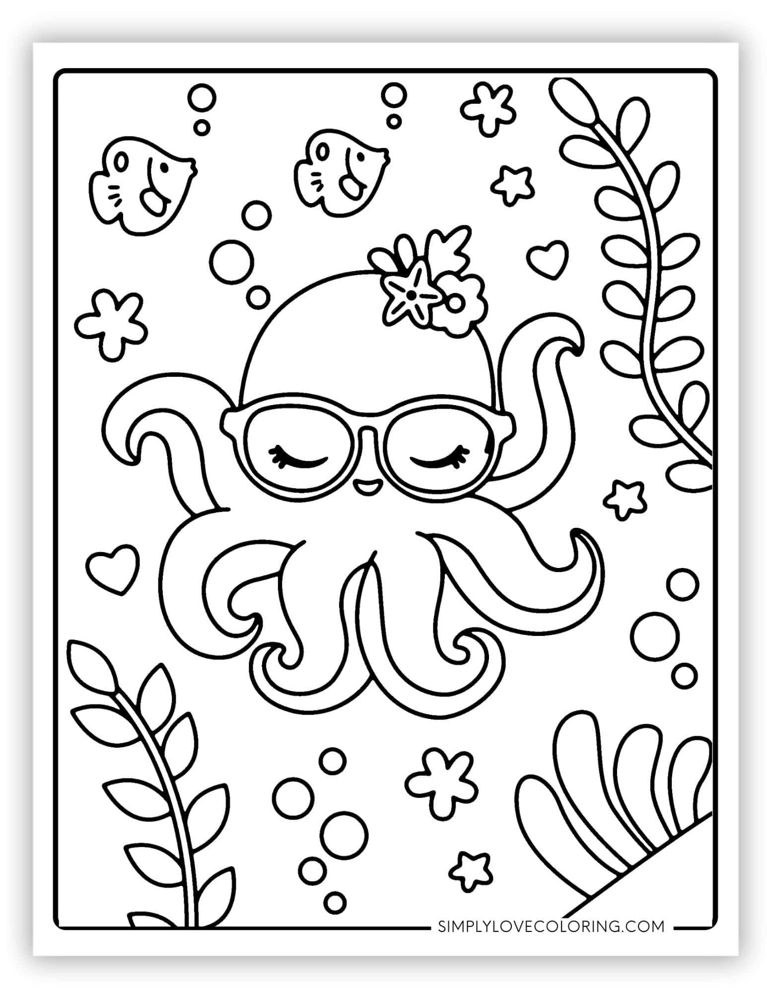 199+ Octopus Coloring Pages FREE Printable 125