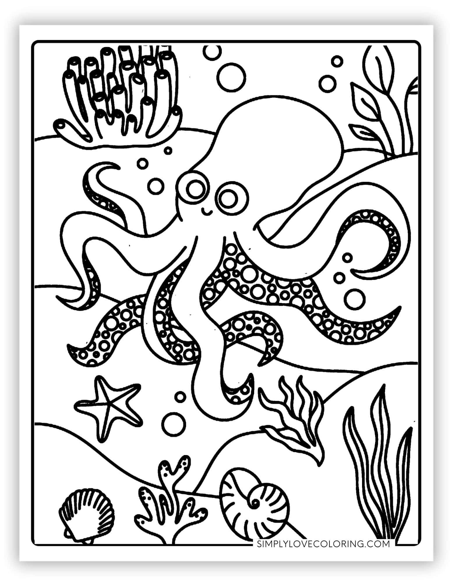 199+ Octopus Coloring Pages FREE Printable 128