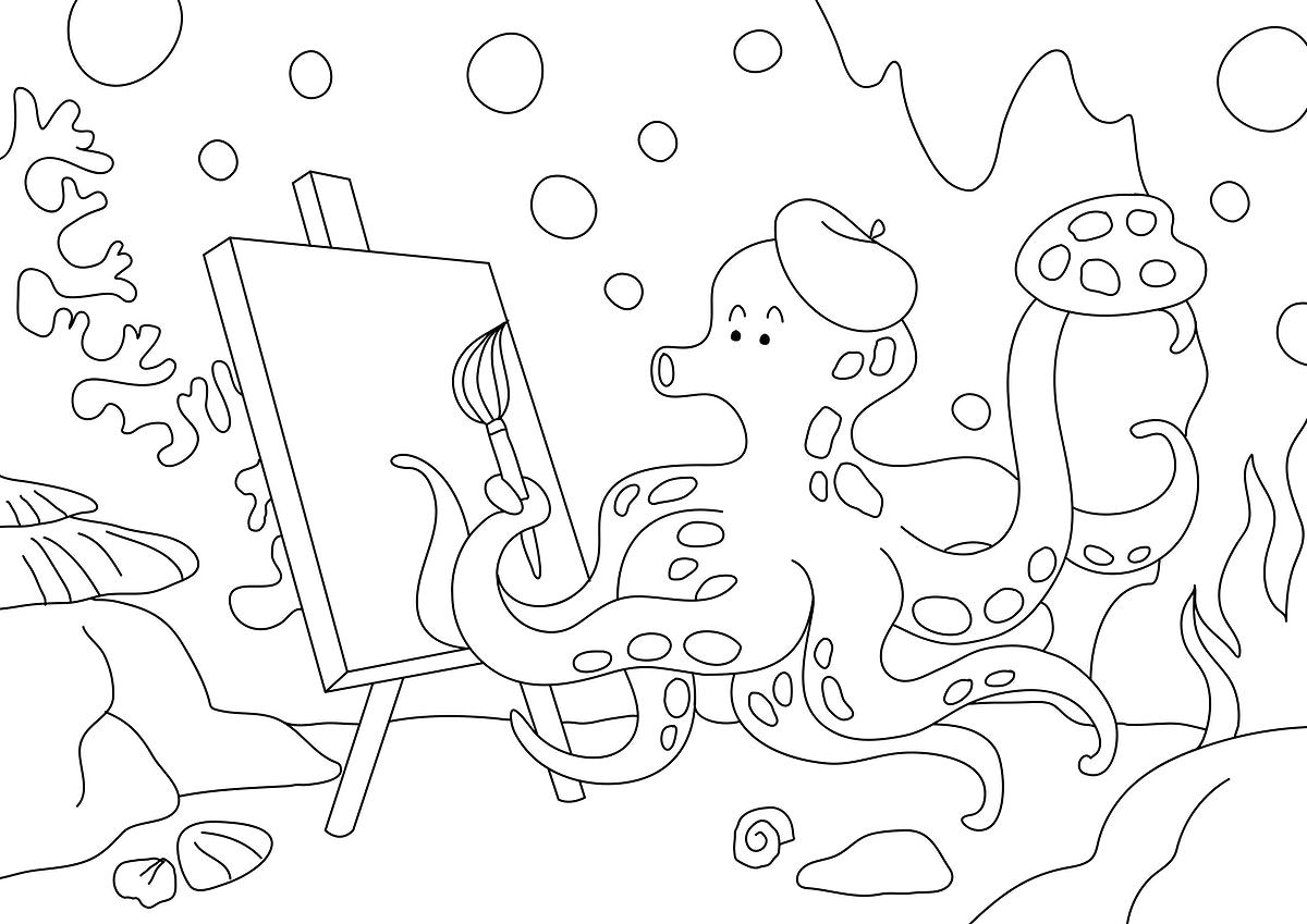 199+ Octopus Coloring Pages FREE Printable 131