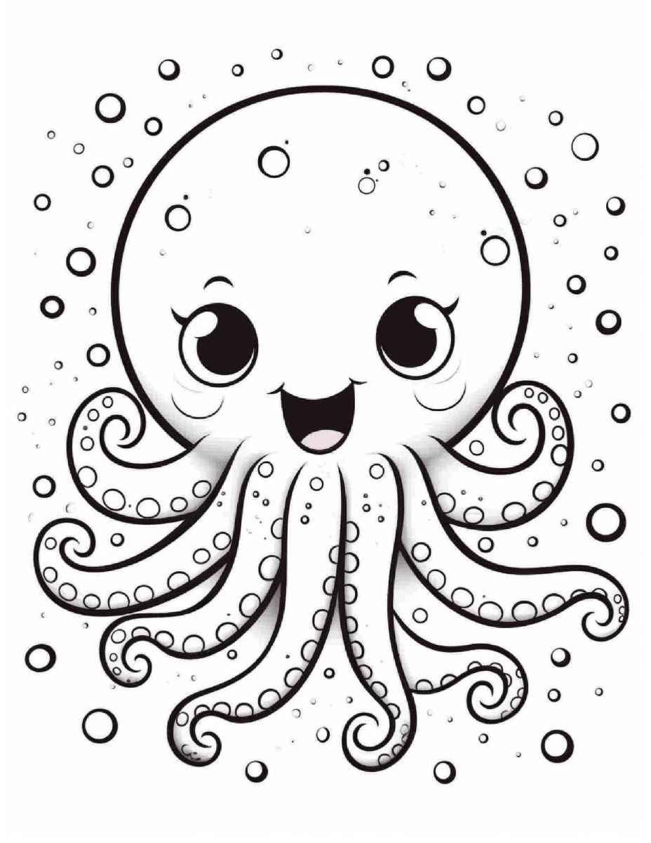 199+ Octopus Coloring Pages FREE Printable 161