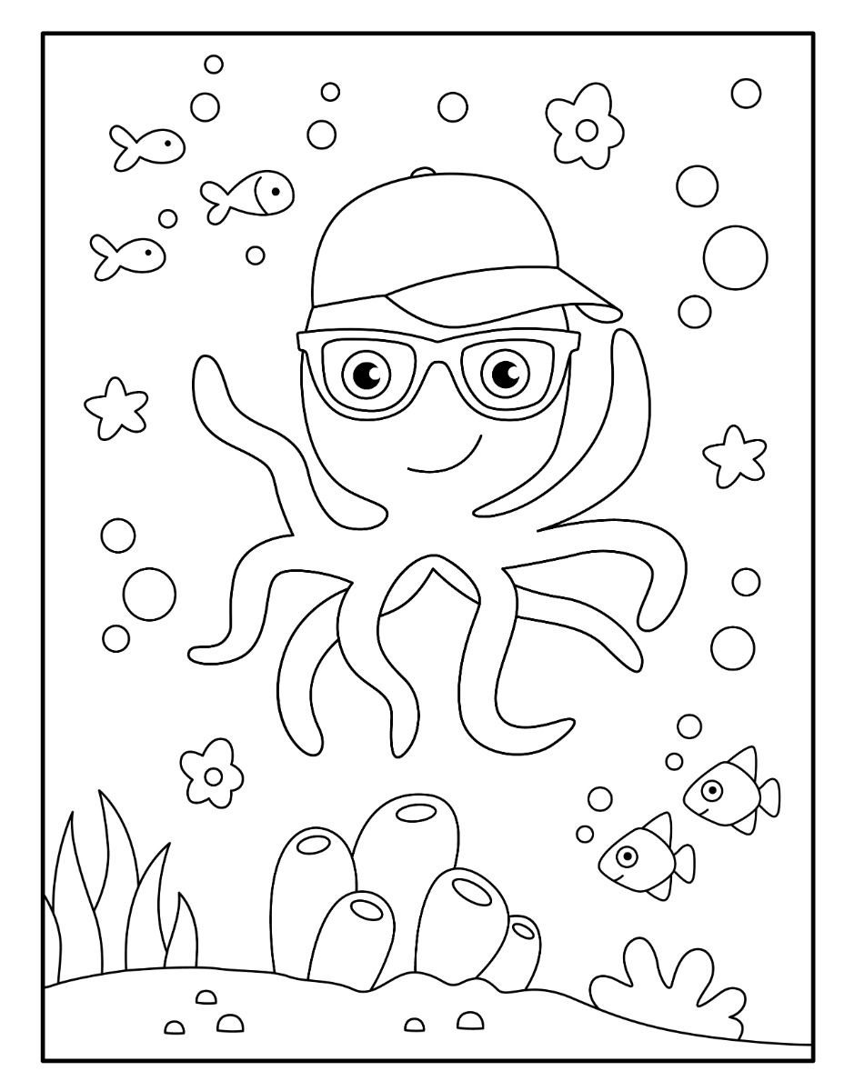 199+ Octopus Coloring Pages FREE Printable 163