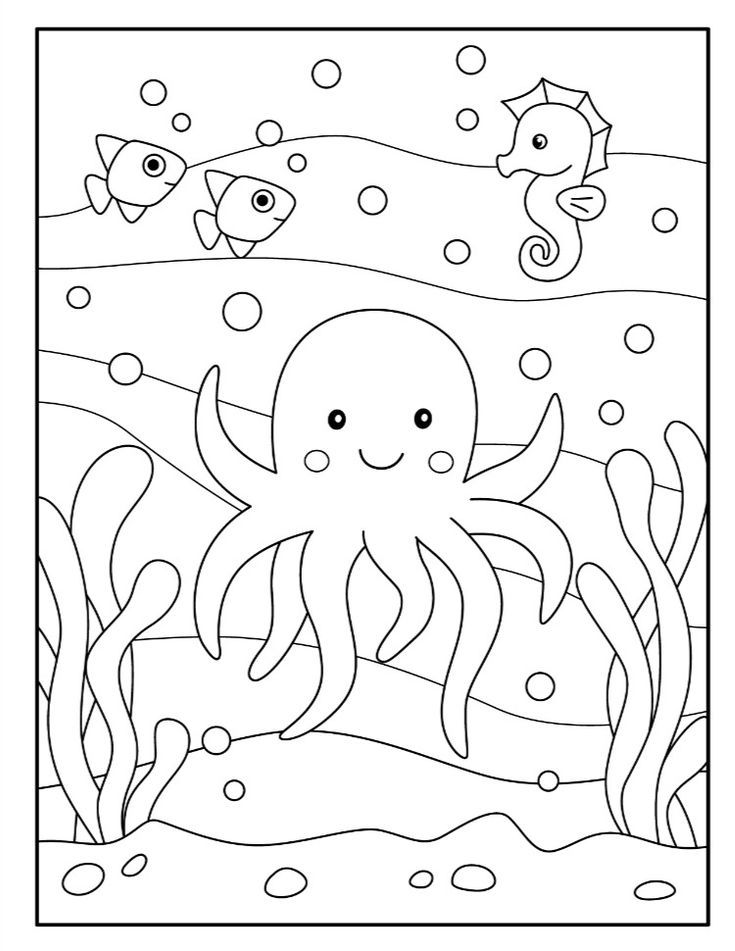 199+ Octopus Coloring Pages FREE Printable 166